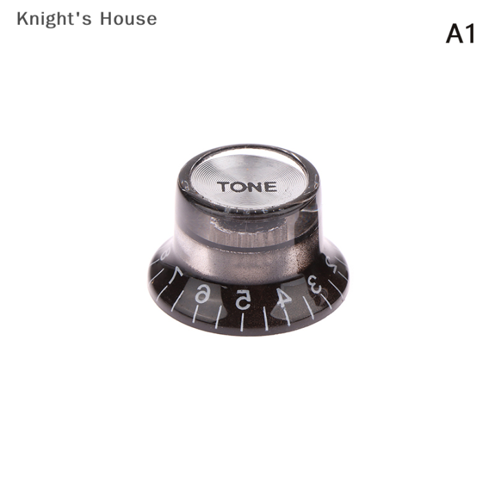 knights-house-ลูกบิดอะลูมิเนียมไฟฟ้า3โทนสีดำ-ลูกบิดควบคุมเสียง3เสียงสำหรับ-gibson-ชิ้นส่วนเครื่องดนตรี-gibson