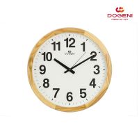 DOGENI นาฬิกาแขวน โดเกนี่ รุ่น WNW012LB สีน้ำตาลอ่อน ขนาด : Ø35.4x หนา  4.2ซม. Wooden Wall Clock