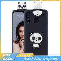 สำหรับ HUAWEI P30 Lite 3D รูปตัวการ์ตูนสัตว์น่ารัก TPU ป้องกันรอยขีดข่วนฝาหลังฝาครอบป้องกันลื่น