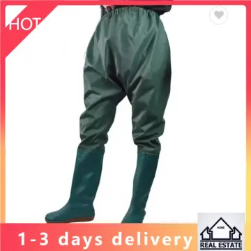Nylon Fly Fishing Hip Waders Boots with Cleated Soles Chest Wader Boots Fishing  Pants Shoe Fish Catching Rain Boot Waterproof Wading Sock One-piece  Bootfoot for Farming Hunting