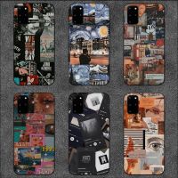 Retro Label Popular Collage Phone Case For Samsung Galaxy S10 S20 S21 Note10 20Plus Ultra Shell