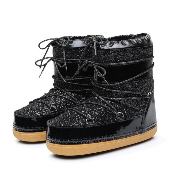 european-and-american-winter-snow-boots-sequins-lace-up-womens-boots-ski-boots-space-boots-winter-warm-plus-cashmere-sh040