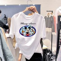 เสื้อยืดคุณภาพดี ผ้าดี งานป้ายเสื้อยืดการ์ตูน  OVERSIZE Mickey Mouse&amp;Friend รวมมิกกี้ ผ้าคอตตอลแท้