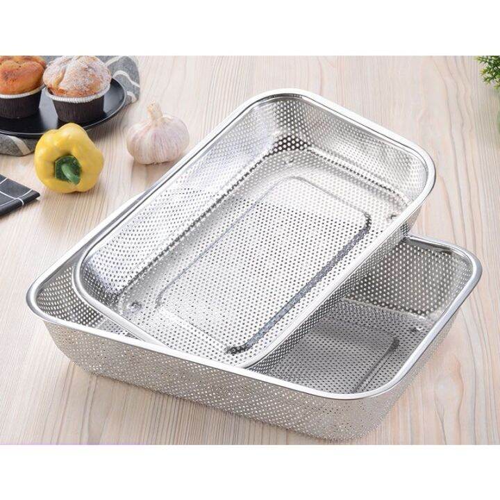 Stainles Steel Rectangular Strainer Colander Square Food Strainers