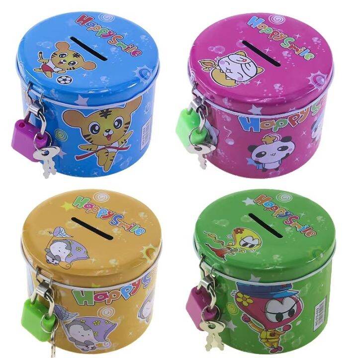 Mini Alkansya with Lock and Key Coin bank Cute Piggy Bank Money Box