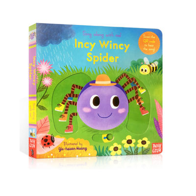 English original incy Wincy Spider spider crawling cardboard mechanism operation book sing along with me classic nursery rhyme picture book parent-child interaction audio from 0 to 5 years old