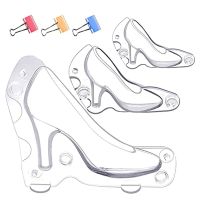 3D Lady High Heeled Shoes Polycarbonate Chocolate Mold Without Magnet Baking Chocolate Candy Mould Cake Decorating Pastry Tools