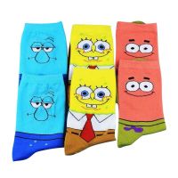 bjh♈₪♧  Anime Cotton Socks Patrick Squidward Tentacles Warm for