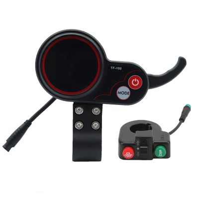 TF-100 Display Dashboard+Switch Button Scooter 6Pin Skateboard Speedometer for Kugoo M4 Electric Scooter Parts