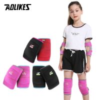 AOLIKES Kids Knee Pads Dance Yoga Tennis Knee Support Brace Sport Gym Kneepad Children Workout Padded Sponge Knee Protection Supports Braces