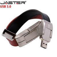 JASTER Leather Wristband USB 3.0 Flash Drives 128GB Creative Gift Memory Stick 64GB Easy To Carry Pen Drive 32GB U Disk 16GB 8GB