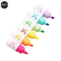 6 Pcs/lot Capsules Highlighter Pen Cute Pill Highlight Marker Color Pens Stationery Office School SuppliesHighlighters  Markers