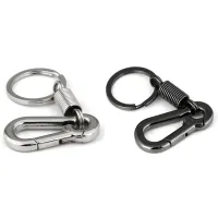 Sturdy Carabiner Key Chain Key Ring Polished Key Chain Spring Key Chain Business Waist Key Chain