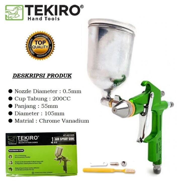 Tekiro Air Spray Gun Spet Alat Semprot Cat Full Set Lengkap Tabung Atas ...