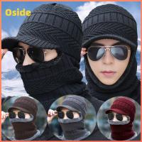 OSIDE วันพีซคอและใบหน้า หมวกกันหนาว ระบายอากาศได้ระบายอากาศ การป้องกันความเย็น หมวกบีนนี่ถัก ของขวัญสำหรับเด็ก โพลีเอสเตอร์ หมวกผ้าพันคออุ่น กิจกรรมกลางแจ้งกลางแจ้ง