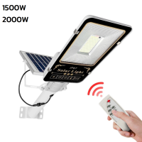 ไฟถนนโซล่าเซล ไฟสนามโซล่าเซล ไฟถนน lED ไฟled ไฟแสงอาทิตย์ Solar light 1500W 2000W กันน้ำ ใช้งานง่าย Thejoyful