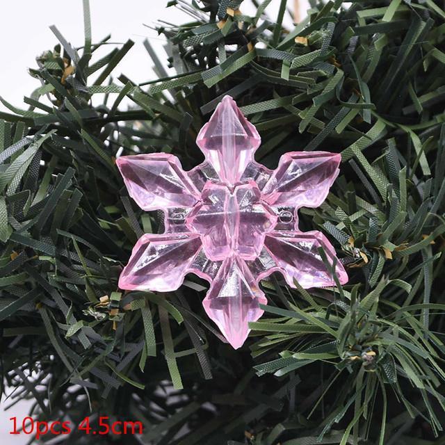 10pcs-christmas-ornaments-crystal-acrylic-transparent-snowflake-pendant-christmas-tree-hanging-decor-new-year-xmas-party-supply