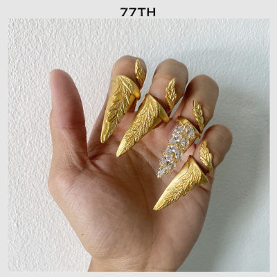 77th Set of jewelry nail rings เซทแหวนเล็บเพชรชุบทอง