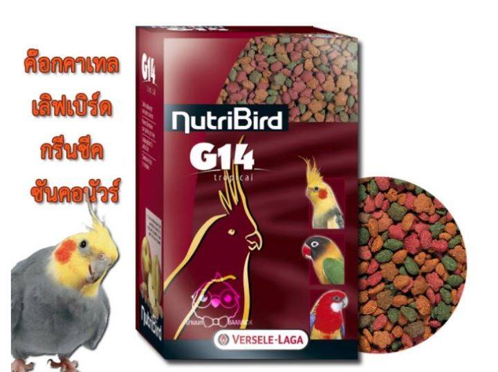 หมดกังวน-จัดส่งฟรี-nutribird-g14-tropical-1-kg-นูทริเบิร์ด-อาหารนก-สำหรับนกพารากีต-ขนาดกลาง-ใหญ่-เช่น-คอกคาเทล-โรเซลล่า-เลิฟเบิร์ด-ซันคอนัวร