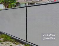 Fence Privacy Screen Windscreenwith Bindings Grommets Heavy Duty Privacy Screen Mesh for Commercial and Residential-Grey