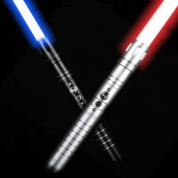 【CW】 Z40 Metal Handle Double edged Lightsaber Cosplay RGB 7 Colors Change LED Laser Sword Two In One Switchable Saber Sound Full Gift