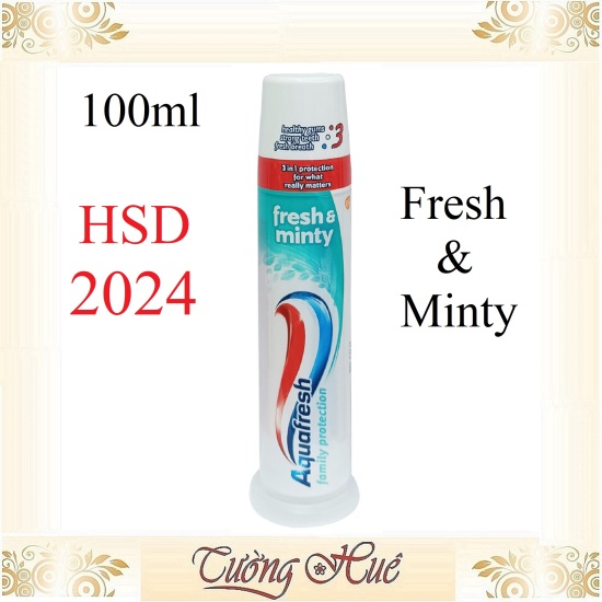 Kem đánh răng aquafresh fresh & minty dạng ống -100ml - ảnh sản phẩm 1