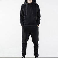 ผู้ชายแฟชั่น Tracksuit 2ชิ้นแขนยาว Hoody หลวม Swearpants Casual Sportsuit ผู้ชาย2023ใหม่ล่าสุด