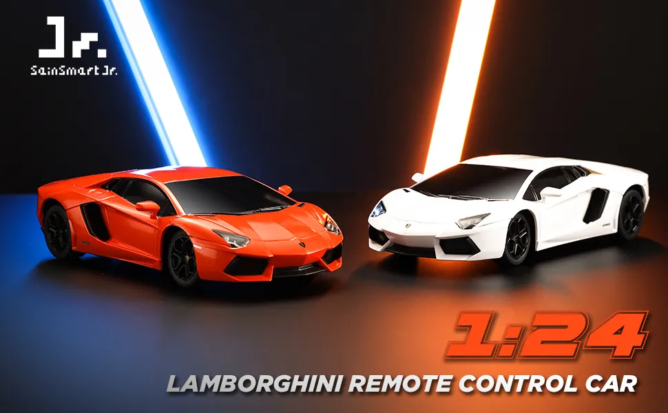 Xe Đồ Chơi Lamborghini SainSmart Jr. X Rastar Chính Hãng Xe Đua Lamborghini  Aventador Coupe Điều Khiển Từ Xa 1:24, Xe Mô Hình Sở Thích RC Được Cấp Phép  Cho 