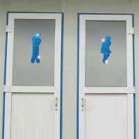 Creative Toilet Stickers Men Women 39;s Toilet Sign WC Wall Stickers Bathroom Door Funny Cartoon Toilet Woman Men Logo