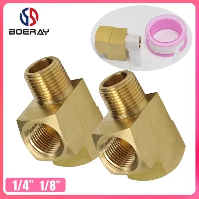 2pcs 1/8 1pcs 1/4 3 Way Brass Hose Tube Fitting Female and Male Run Tee Joint with NPT Thread(Model 3750)
