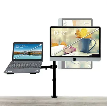 Ol-2 Aluminum Height Adjust 17-32 Inch Dual Screen Monitor Holder