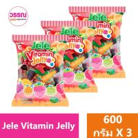 Jele Vitamin Jelly เจเล่ วิตามิน เจลลี่ ขนมเยลลี่คาราจีแนนผสมน้ำองุ่นขาว 15% กลิ่นผลไม้ต่างๆ 600 กรัม ร้านวรรณ2