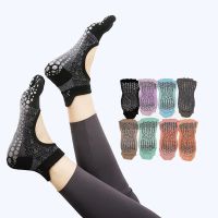 【YD】 Five Toed Dot Silicone Cotton Socks Non-slip Half Toe Pilates Grip Low-Ankle