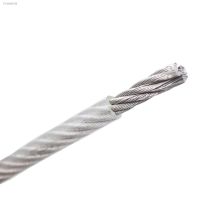 ▫卍 10Meters 304 Stainless Steel PVC Coated Wire Rope 1x7/ 7x7 Flexible Cable Clothesline 0.6mm Soft Cable Transparent Wire Rope