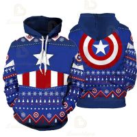 2023 style Loveableyou Halloween Christmas Super Captain Men/Women 3D Print Hoodies Funny Pullover，can be customization