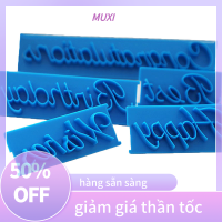 ?【HOT SALE】MUXI แม่พิมพ์พลาสติก6ชิ้น/เซ็ตสำหรับตกแต่งตัวอักษรสุขสันต์วันเกิดแม่พิมพ์สำหรับอบ