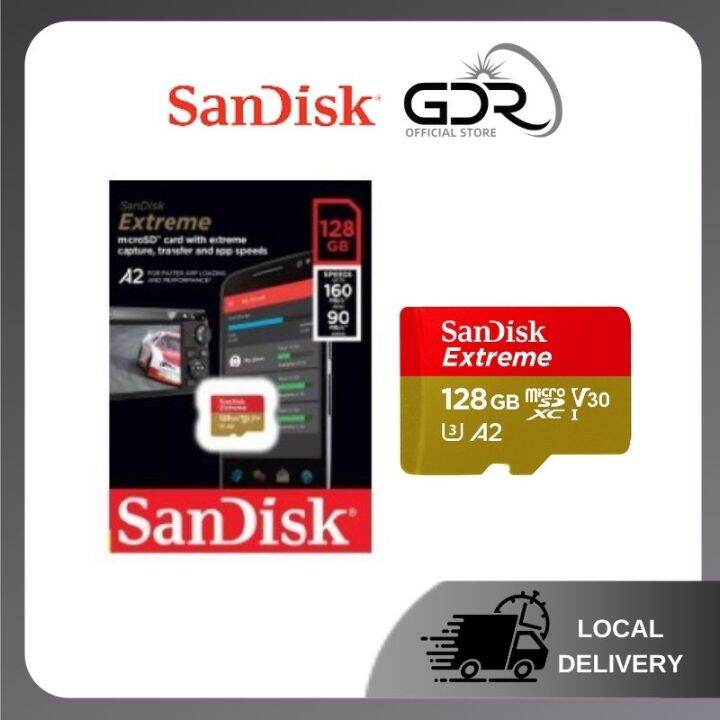 SanDisk Extreme 128GB / 64GB Micro SD Card 4K A2 V30 160MBS Memory Card
