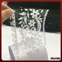 MUREN หน้าต่างแบบถอดได้ขอบ Wallpaper PVC กระจกตกแต่งลูกไม้สีขาวสำหรับบ้าน