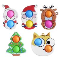 Fidget Toys Sensory Bubble Toys Simple Dimple Antistress Cute Christmas Bubble Push Antistress for Hands Squezze Childrens Toys