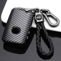 dvfggv Carbon Fiber ABS Car Key Case Cover Remote Fob Shell Chain Holder for Mazda 2 3 6 Axela Atenza Demio CX30 CX5 CX3 CX7 CX8 CX9