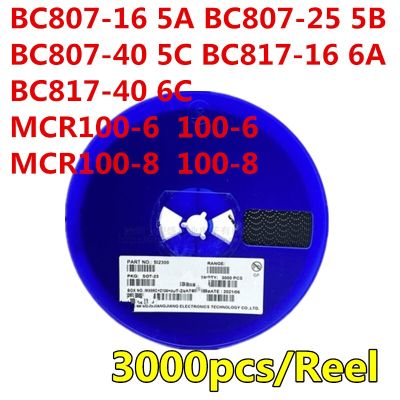 3000pcs/Reel BC807-16 5A BC807-25 5B BC807-40 5C BC817-16 6A BC817-40 6C MCR100-6  100-6 MCR100-8  100-8 TRANSISTOR SOT-23