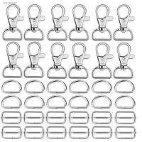 ❡✢ 60pcs Purse Hardware Keychain Hooks with D Rings Set for Bag Making Lanyard Snap Hooks Metal Swivel Clasps with Slide Buckle