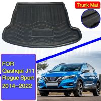 แผ่นกันโคลนพรมสำหรับรถยนต์พื้นรถบรรทุกสำหรับ Nissan Qashqai J11 Rogue Sport 2014 - 2016 2017 2018 2022ท้ายรถด้านหลัง