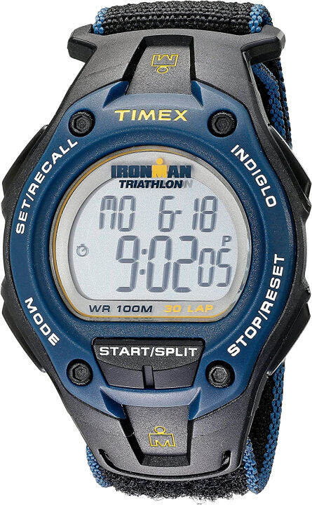 Timex Ironman Classic 30 Oversized 43mm Watch Black/Blue | Lazada.co.th