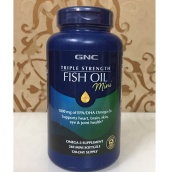 Viên Uống Dầu Cá Bổ Tim Mạch GNC Triple Strength Fish Oil của Mỹ ( Lọ siêu to 240 Viên dùng trong 8 tháng)