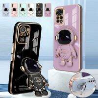 【CC】 Capa de chapeamento luxo para Redmi suporte astronauta capa silicone nota 11 11s 10s 10 Pro 4G 5G 11Pro 9 8 9s