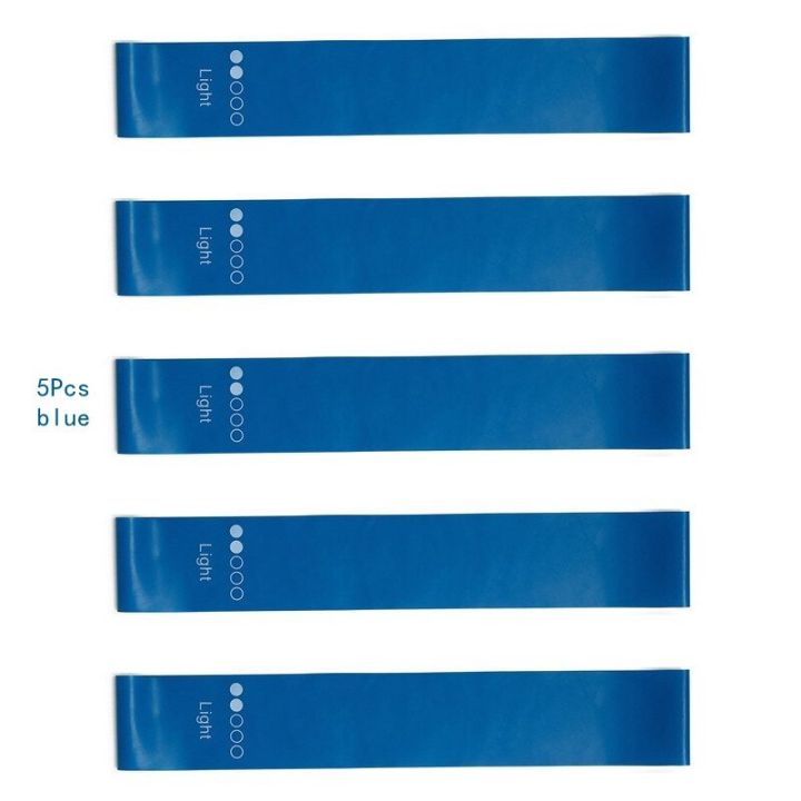 สายรัดยางต้านทานสำหรับเล่นโยคะ5ชิ้น-เซ็ตเข็มขัดยืดยางยืดออกกำลังกายออกกำลังกายพิลาทิสยางยืดเพาะกายสายรัดออกกำลังกายอุปกรณ์ฟิตเนส
