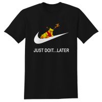 2023 NEW summer Winnie the pooh bear just do it graphic cotton T-Shirt for men