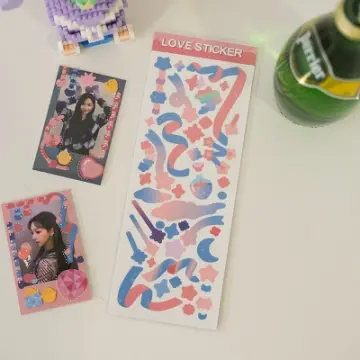 Confetti Ribbon Deco Sticker Sheet/polco/korean Deco Stickers/kpop