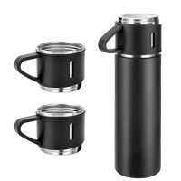 ☜ Stainless Steel Thermo 500ml/16.9oz Vacuum Insulated Bottle with Cup for Coffee Hot and Cold Water Flask Thermal Bottle